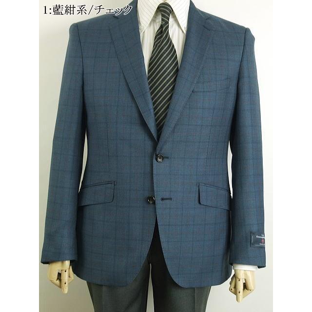 スタイリッシュタイプ ジャケット【A体】【AB体】【BB体】【春夏秋】【Ermenegildo Zegna ゼニア〜TRAVELLER】青紺/グレー/チェック柄の画像