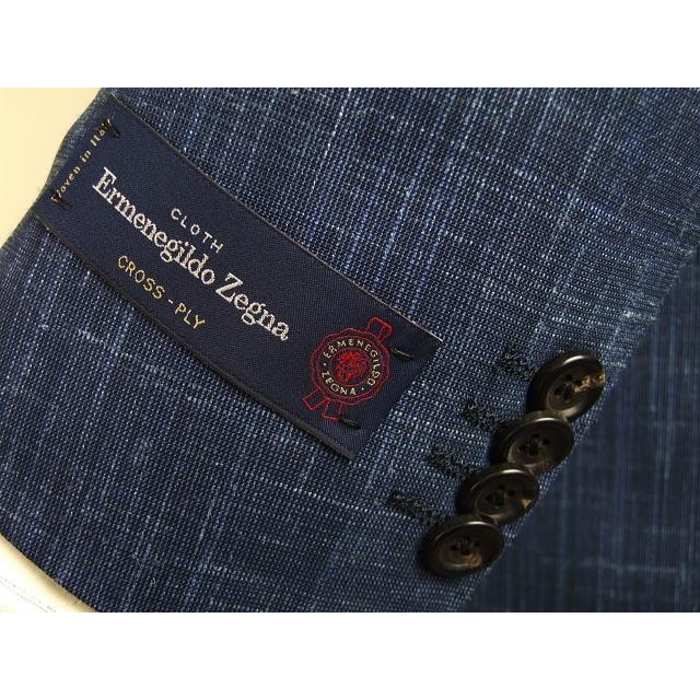 ベーシックタイプ ジャケット【A体】【AB体】【春夏秋】【Ermenegildo Zegna ゼニア〜CROSS-PLY 】グレー/紺｜masutani｜14