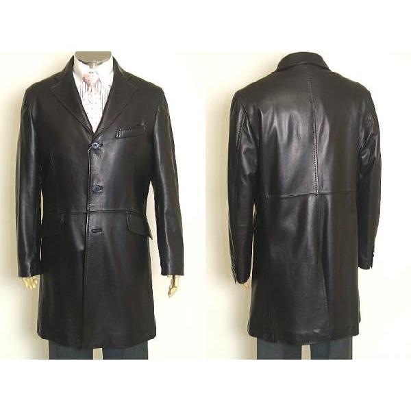 【LEATHER COAT】【高級羊革】チェスターコート :LEATHER-HALFCOAT-6930286A:MASUTANI - 通販