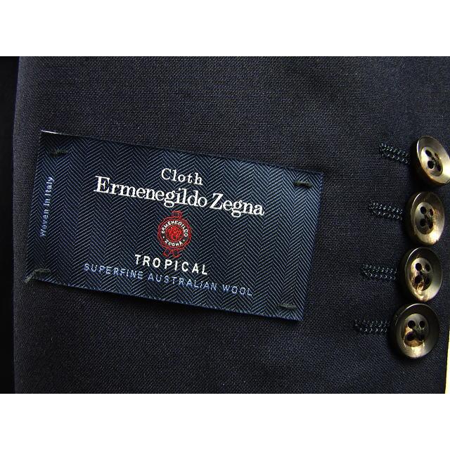 【AB体】【BB体】【Ermenegildo Zegna エルメネジルドゼニア〜TROPICAL】【春夏秋】セミスタイリッシュタイプ 2ボタンシングルスーツ#紺無地の画像