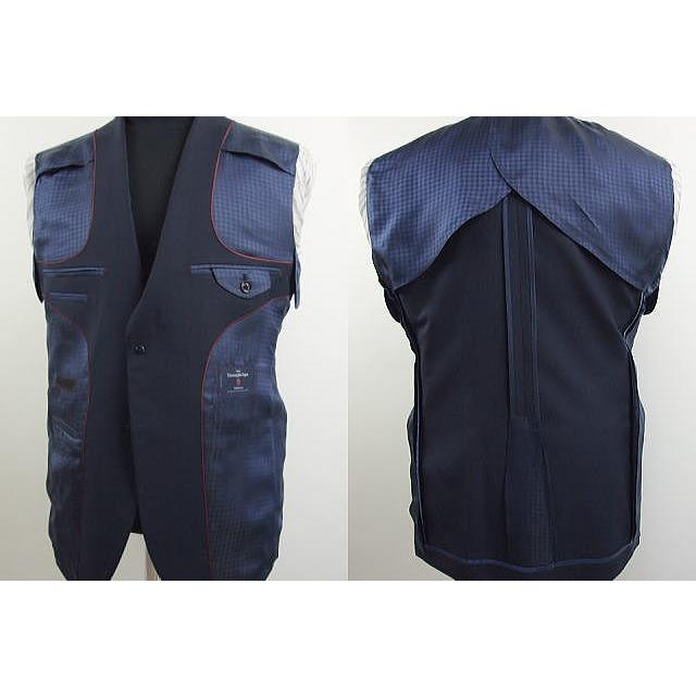 【AB体】【BB体】【Ermenegildo Zegna エルメネジルドゼニア〜TROPICAL】【春夏秋】セミスタイリッシュタイプ 2ボタンシングルスーツ#紺無地の画像