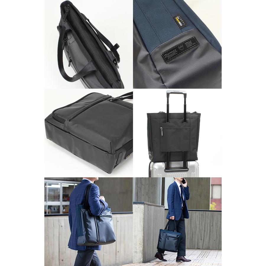 【美品】 BERMAS　2way縦型トートバッグ　バックパック　ダークネイビー BERMAS BAUER GEHEN 縦型トート No.60383 : バッグハウス マスヤ