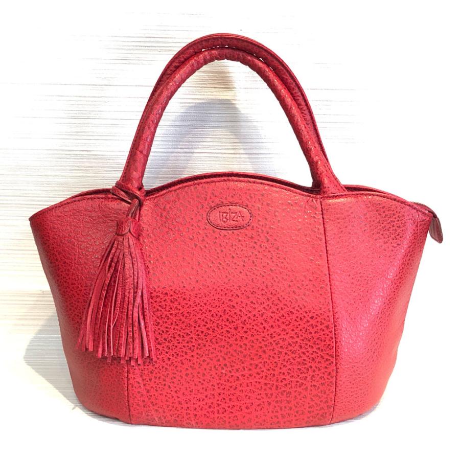 SALE！！！未使用 IBIZA イビサ レザー ハンドバッグ レザー 赤 レッド