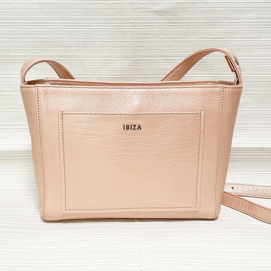 IBIZA（イビサ） 未使用 ピンクメタリック ショルダーバッグ レザー 