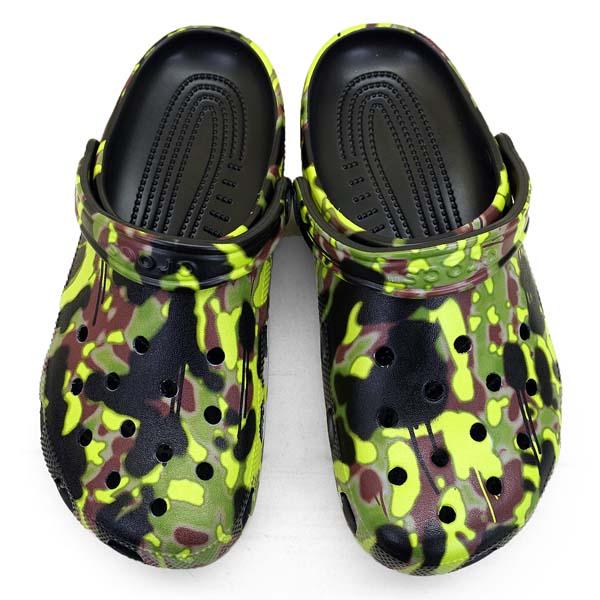 クロックス crocs CLASSIC SPRAY CAMO CLOG 208261 001 クラシック スプレイ 樹木迷彩 カモフラージュ クロッグ 黒 レディース/メンズ｜masuya92｜02