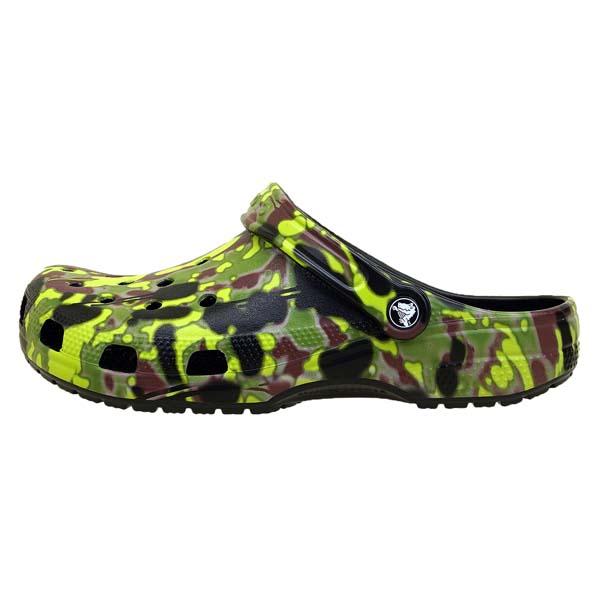 クロックス crocs CLASSIC SPRAY CAMO CLOG 208261 001 クラシック スプレイ 樹木迷彩 カモフラージュ クロッグ 黒 レディース/メンズ｜masuya92｜05