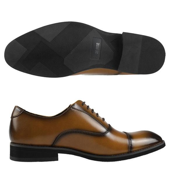 ビジネスシューズ EDWARD HILL 6411 ストレートチップ レースアップ 黒