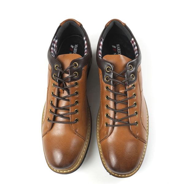 カジュアルシューズ MARIO ROZZETTY MR-0421 再生皮革 黒 茶 軽量