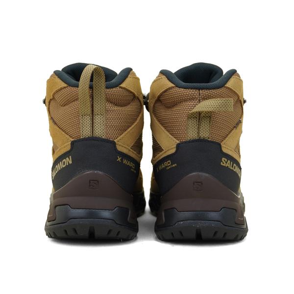 サロモン SALOMON X WARD LEATHER MID GTX 471818 茶黒 ハイキング 登山靴 ゴアテックス 軽量 防水 メンズ｜masuya92｜03