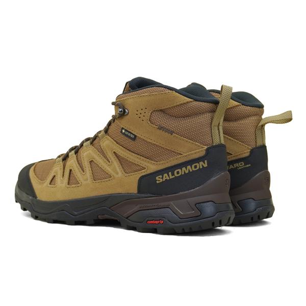 サロモン SALOMON X WARD LEATHER MID GTX 471818 茶黒 ハイキング 登山靴 ゴアテックス 軽量 防水 メンズ｜masuya92｜04