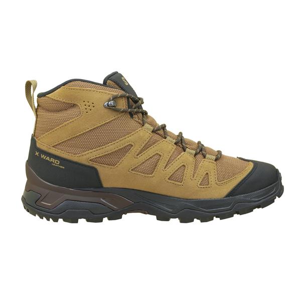 サロモン SALOMON X WARD LEATHER MID GTX 471818 茶黒 ハイキング 登山靴 ゴアテックス 軽量 防水 メンズ｜masuya92｜07