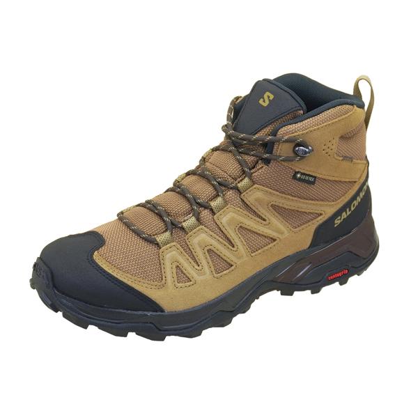 サロモン SALOMON X WARD LEATHER MID GTX 471818 茶黒 ハイキング 登山靴 ゴアテックス 軽量 防水 メンズ｜masuya92｜09