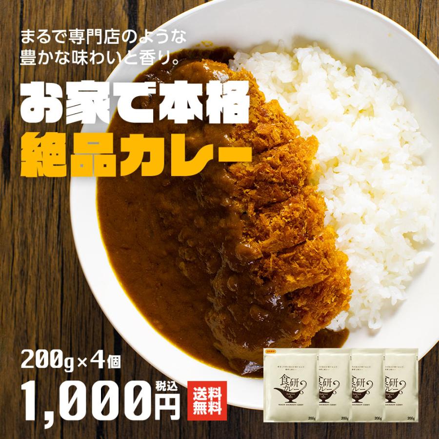 ご注文順に発送中 辛さより深み プロ仕様 日本食研カレー 200g×4袋 レトルトカレー 2種の炒め玉ねぎ使用 牛肉フォン使用 20種超の香辛料スパイス使用 メール便 | ますよね