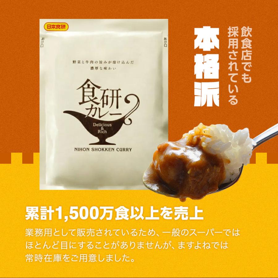 ご注文順に発送中 辛さより深み プロ仕様 日本食研カレー 200g×4袋 レトルトカレー 2種の炒め玉ねぎ使用 牛肉フォン使用 20種超の香辛料スパイス使用 メール便 | ますよね | 03