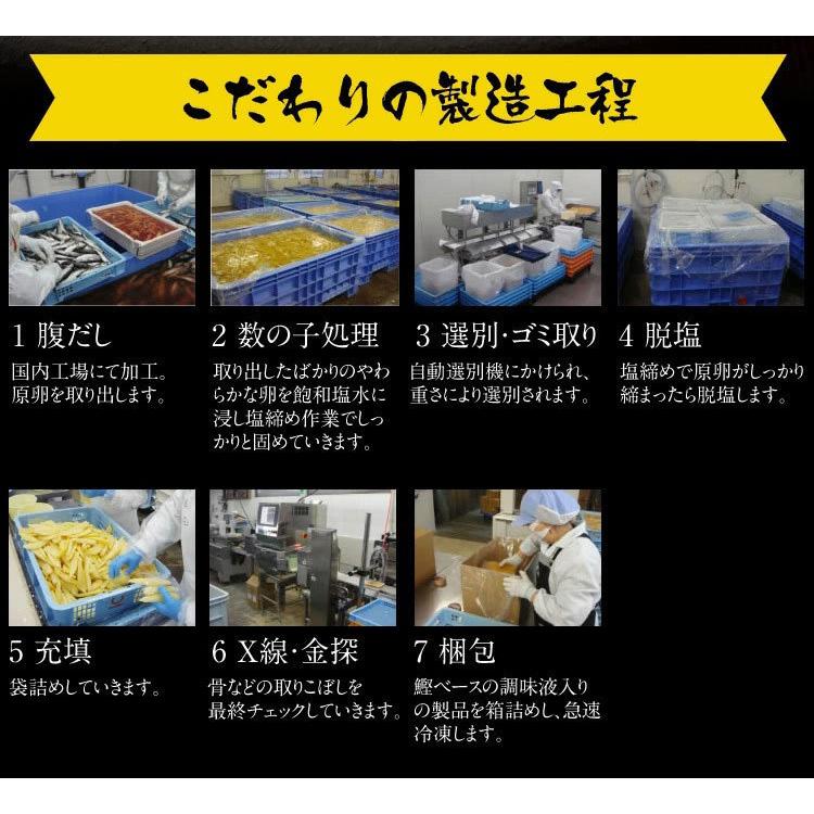 カズノコ かずのこ 数の子 500個限定 北海道加工 高級グレード 塩抜き不要 味付き 本チャン 数の子450g 小サイズ 150g×3袋 おせち 鰹出汁｜masuyone｜11