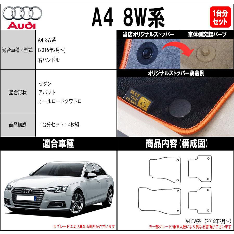 Audi 【ポイント5倍】アウディ A4シリーズ B9型 8W系 フロアマット  
