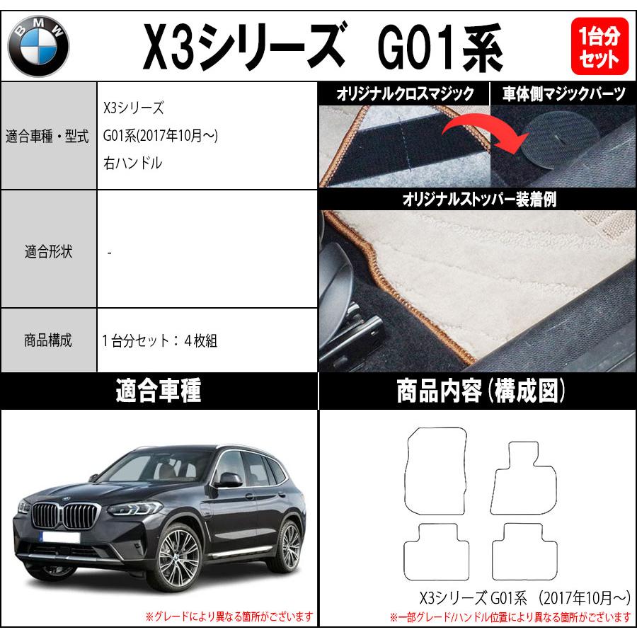 ポイント5倍】BMW X3シリーズ G01 SUV 1台分セット フロアマット 