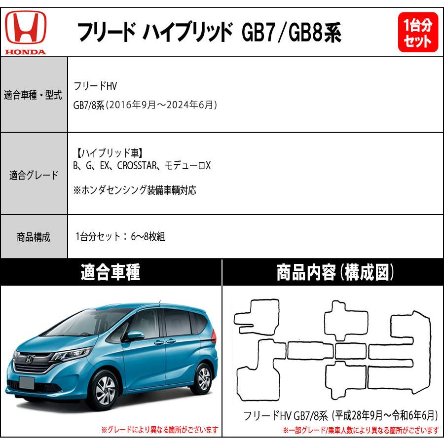 ホンダ フリードGB8 ハイブリッド フロアマット おまけ付き フリード 【ポイント5倍】ホンダ ハイブリッド GB7/8系 フロアマット