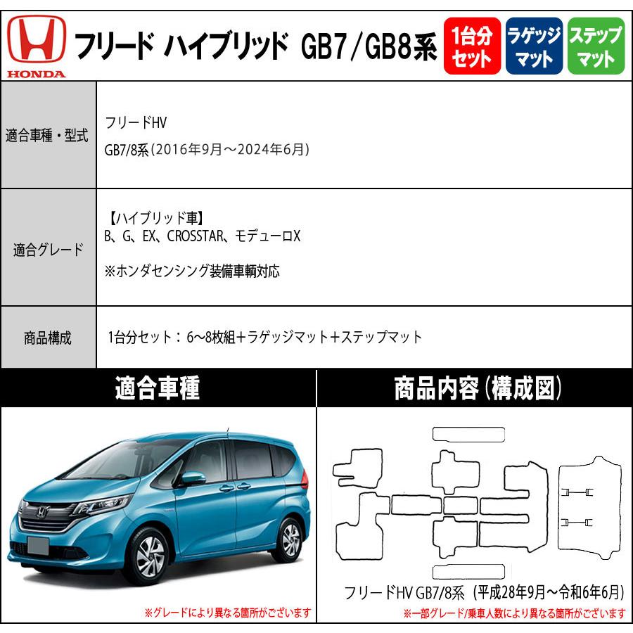 ポイント5倍】ホンダ フリード ハイブリッド GB7/8系 フロアマット 