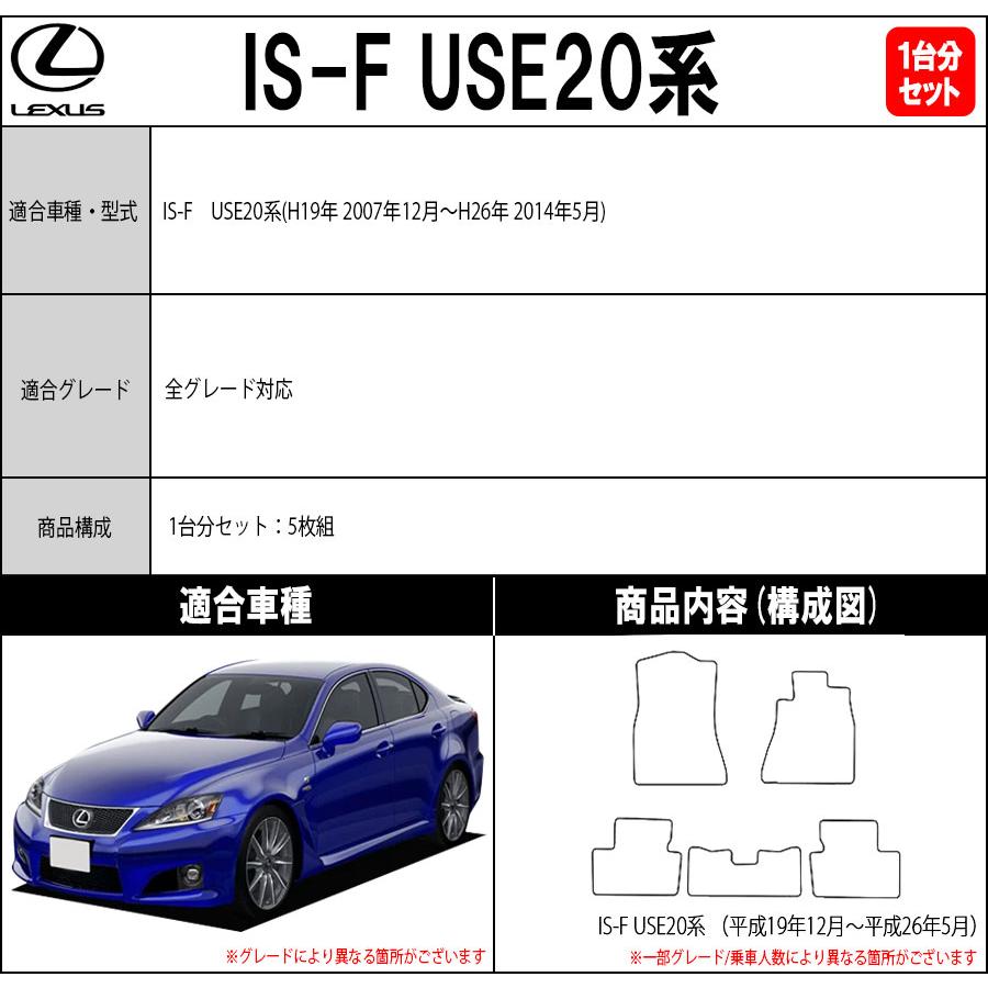 ポイント5倍】レクサス IS-F USE20系 フロアマット カーマット 1台分 