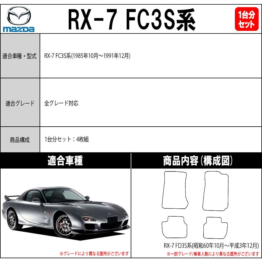 シーエックス 【ポイント5倍】マツダ MAZDA RX-7 FC3S 系 フロアマット
