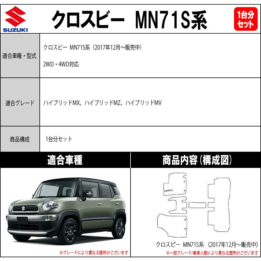 クロスビー 【ポイント5倍】スズキ MN71S系 フロアマット カーマット 1
