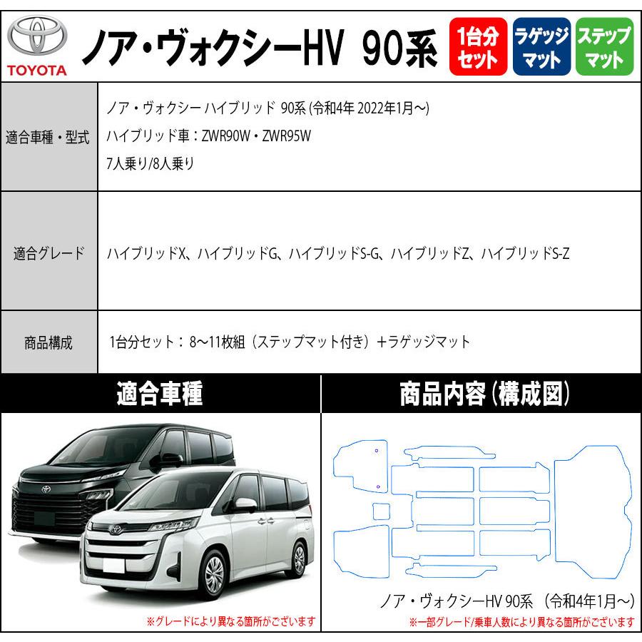 NOAH 【ポイント5倍】トヨタ ノア ヴォクシー HV 90 系 フロアマット 