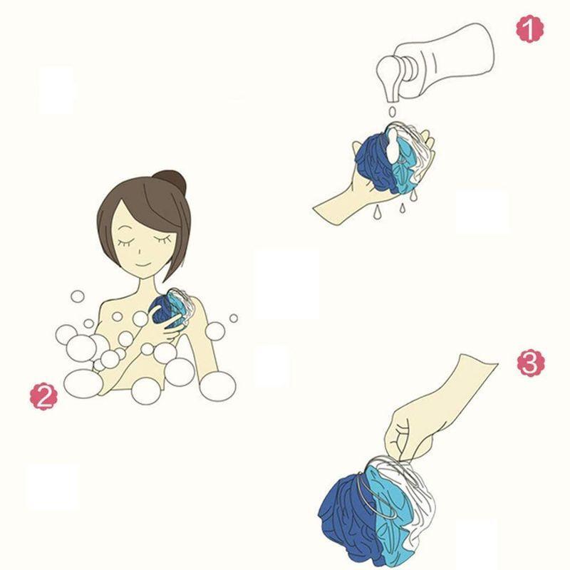 4 個入 ボディスポンジ スペル色 ボディウォッシュボール ボディークリーナー シャボンボール 背中も洗える 泡立てネット 花ボディースポン Mata Tabi 通販 Yahoo ショッピング