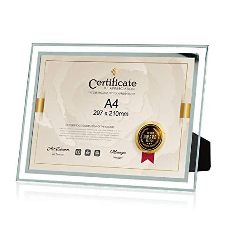 メール便なら送料無料 フォトフレーム ガラス おしゃれ 写真 立て ポスター 感謝状 賞状額縁 ギフト スタンド タイプ Heartlandgolfpark Com