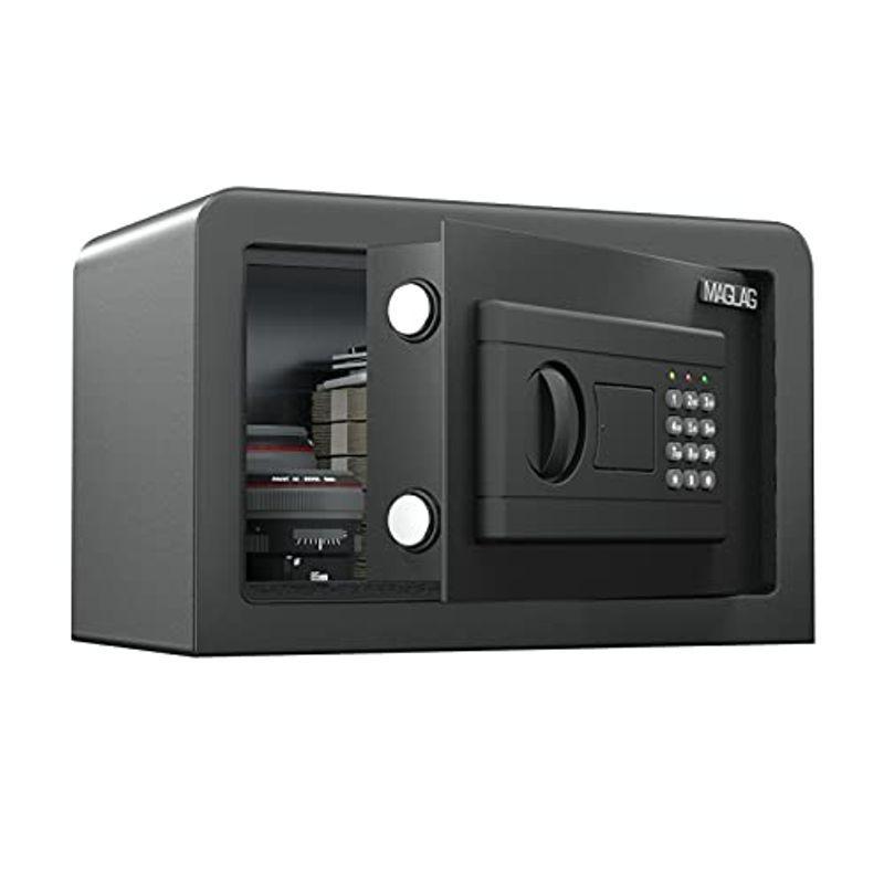 本店は Maglag 金庫 家庭用 小型 電子金庫 12 4l デジタルキーボード 緊急キーでロック解除 アラーム付き 床 壁に固定可能 家庭 事務 売れ筋 Turningheadskennel Com