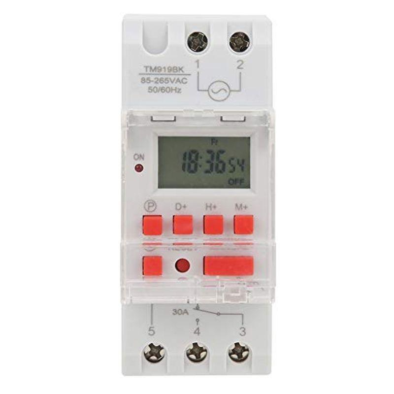 AC 85〜265V 30AタイマースイッチTM919BKデジタルタイマー24時間7日間のプログラム可能なカウントダウン16オン/オフ設定