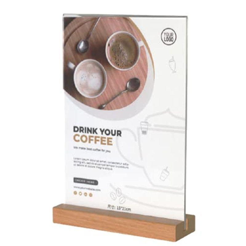 アクリル サインホルダー 縦置き フォトフレーム 広告 サインホルダー メニュースタンド 卓上 透明木製 値札立て 値札スタンド おしゃれ Mata Tabi 通販 Yahoo ショッピング