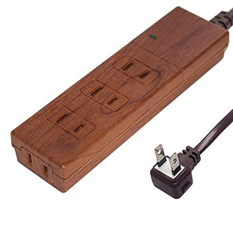 Fargo 延長コード ケーブル おしゃれ 電源タップ コンセントタップ 雷ガード付 電気コード 木目調 デザイン マルチタップ ダークウッ Mata Tabi 通販 Yahoo ショッピング