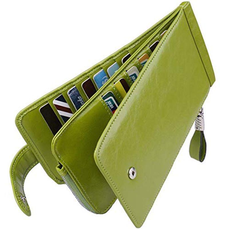 14円 大感謝セール Huztencor 長財布 薄型 二つ折り メンズ レディース 磁気防止 カードケース カード26枚 収納 大容量 財布 本革 革 人気 小