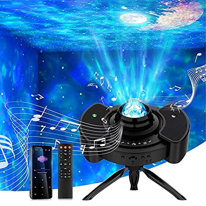 殿堂 リモコン 音声制御式星空ライト プロジェクターライト プラネタリウム 家庭用 オルゴール Bluetooth USBメモリに対応 14種点灯  babylonrooftop.com.au