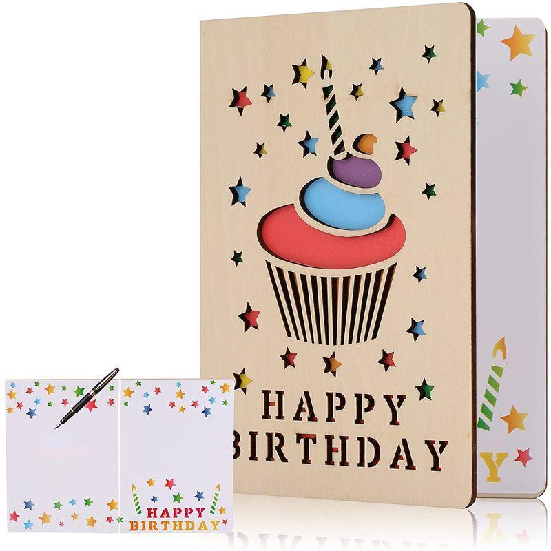 バースデーカード 誕生日カード 木製グリーティングカード 誕生日カード手作り メッセージカード グリーティングカード 誕生日 木製記念日カー Mata Tabi 通販 Yahoo ショッピング