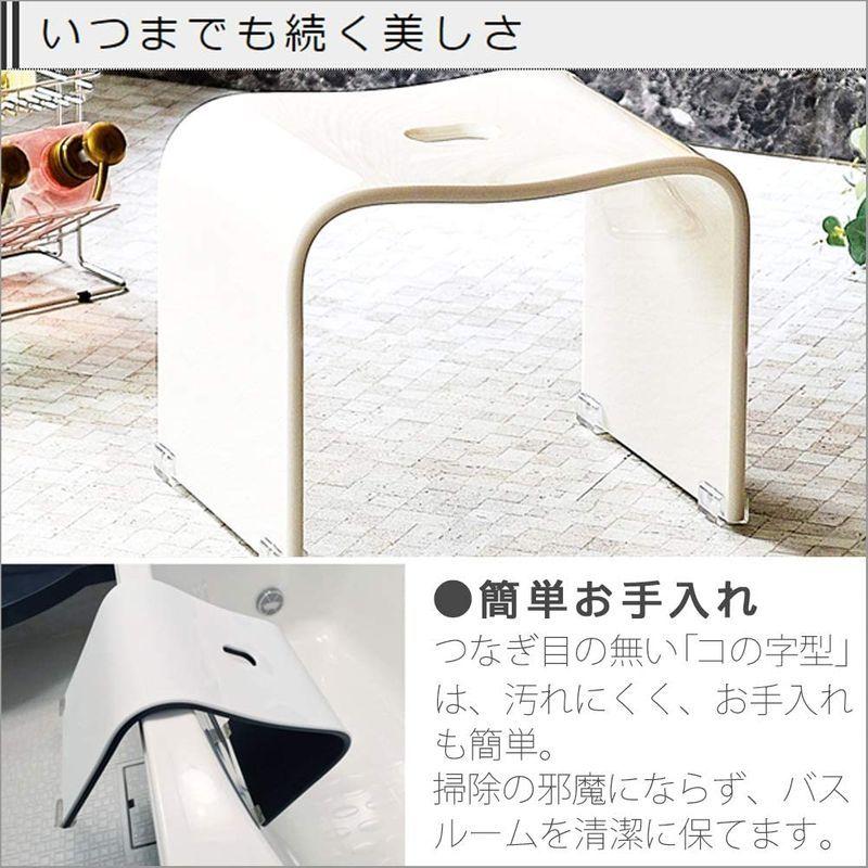 Kuai バスチェア 単品 全8色高さ25cm アクリル Mサイズ 風呂 椅子 いす (ブラック)｜mata-tabi｜05