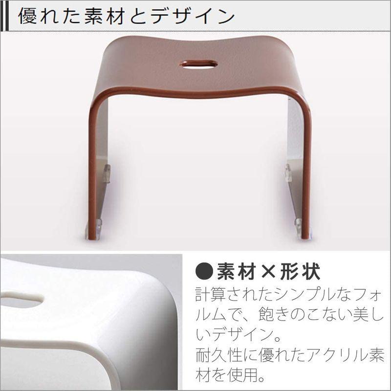 Kuai バスチェア 単品 全8色高さ25cm アクリル Mサイズ 風呂 椅子 いす (ブラック)｜mata-tabi｜06