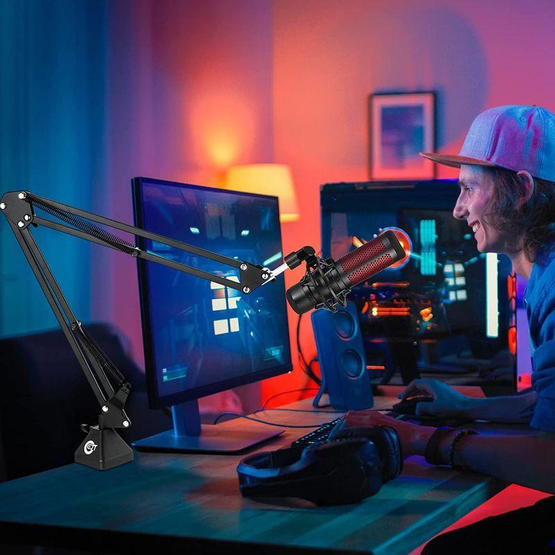 EJT QuadCastブームアームマイクスタンド、HyperX QuadCast用調整可能