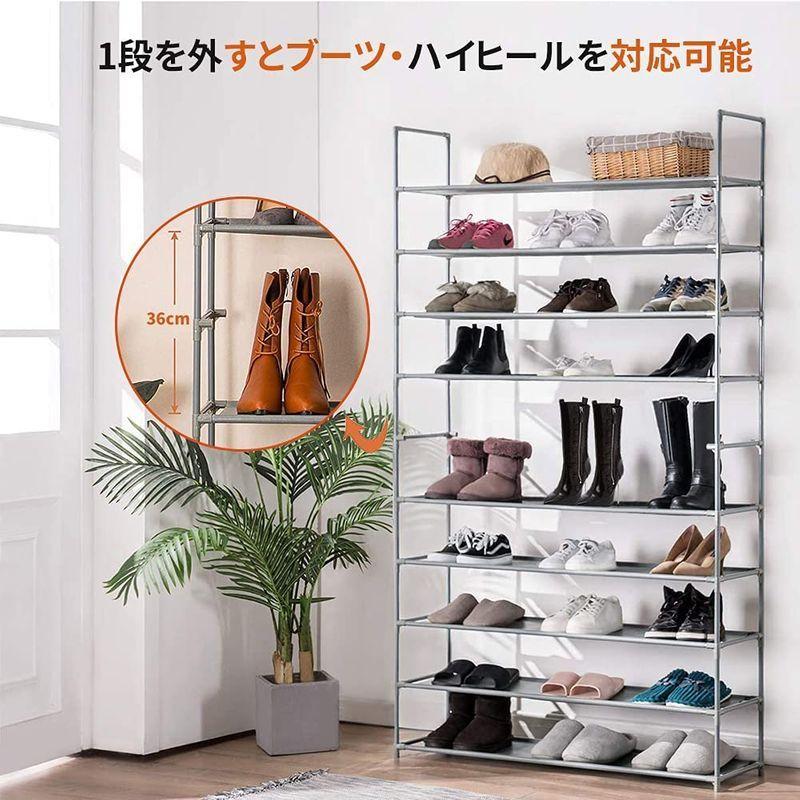 シューズラック 組み立て式 大容量 10段 靴収納 下駄箱 スリムシューズラッ 玄関収納 おしゃれ 靴入れ 靴棚 幅約75 奥行28 高さ1 Mata Tabi 通販 Yahoo ショッピング