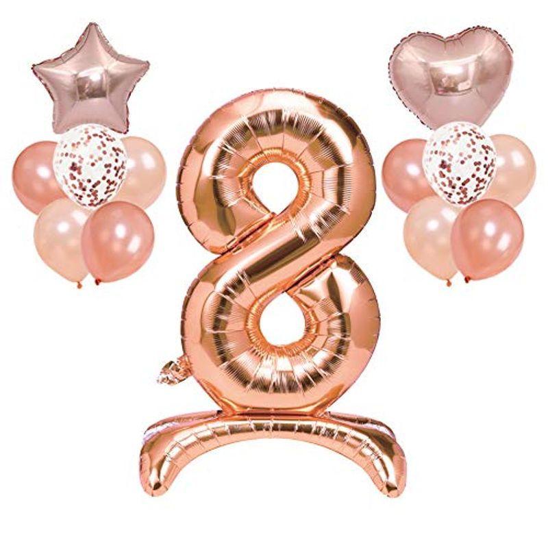 Mainiusi 数字バルーン 誕生日 飾り付け ローズゴールド 自立 番号 風船 ベース付き パーティー 飾り バースデー 結婚式 記念日 Mata Tabi 通販 Yahoo ショッピング