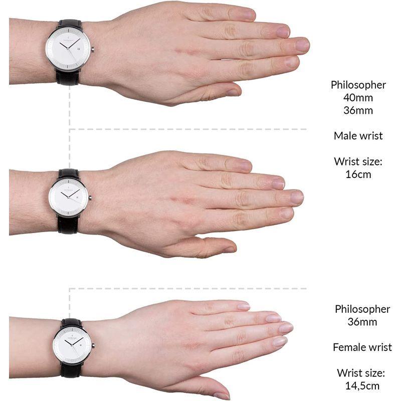 セットNordgreen［ノードグリーン］Philosopher 北欧デザイン腕時計 ホワイトダイヤル シルバーゴールド5リンクブレス / シルバーゴールド5リンクブレス 北欧デザイン腕時計 ホワイトダイヤル