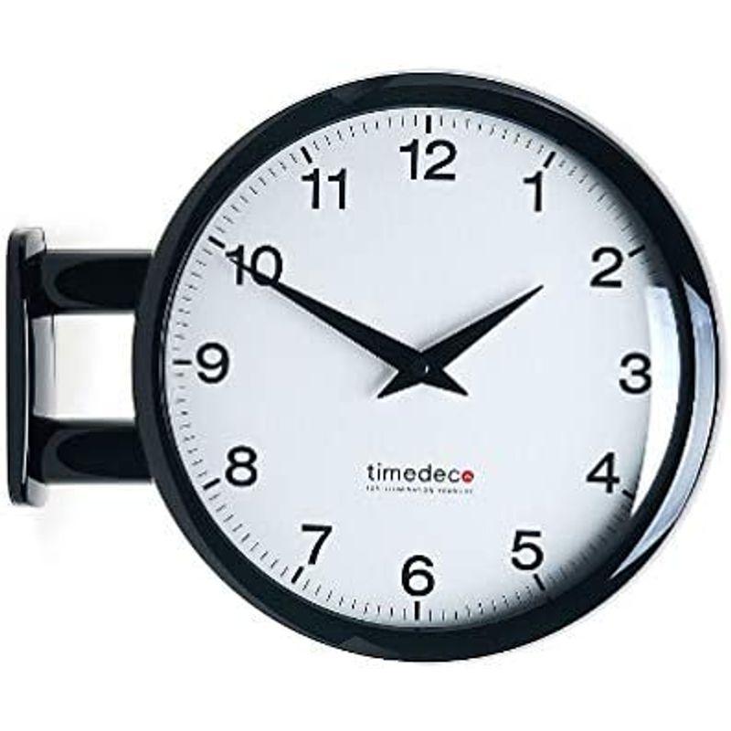 両面電波時計 両面時計 Morden Double Clock A5(BK) おしゃれな 低騷音 インテリア 両面壁掛け時計 電波両面時計