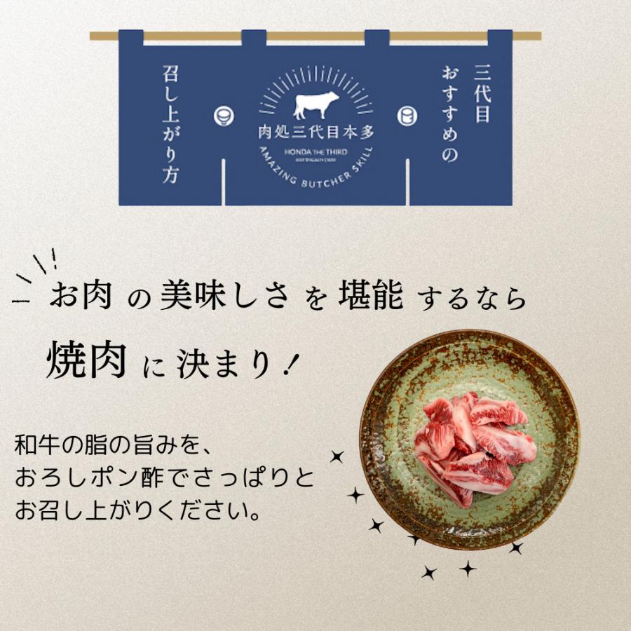 焼肉 和牛 送料無料 最上級A4A5 国産黒毛和牛 中落ちゲタカルビ450ｇ 不揃い 牛肉 福島牛  バーベキュー｜matador｜05