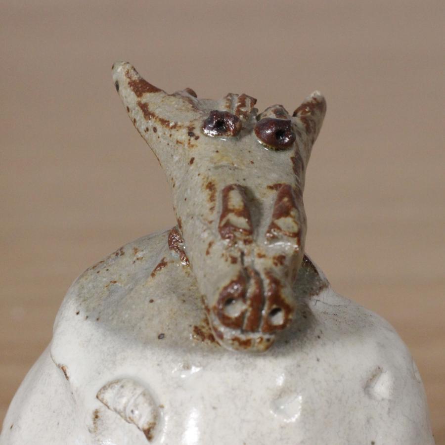 □陶器 干支 辰（たつ）□和食器 陶芸 美濃焼 陶器 粉引き 父に日 母の