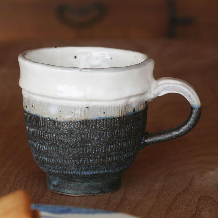 粉引き 黒釉マグカップ コーヒー おしゃれ モダン 素敵 プレゼント 父の日 母の日 結婚祝い お正月 クリスマス 陶器 陶芸 和食器 贈り物梱包無料 M55 また壱陶房 通販 Yahoo ショッピング