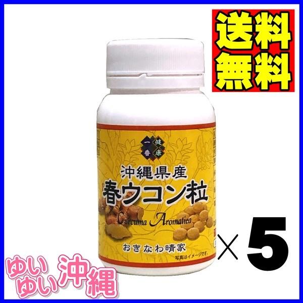 沖縄県産 春ウコン粒 100ｇ(約500粒)×５個