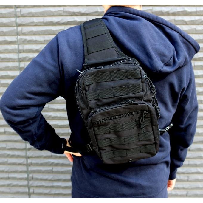 アメリカ軍偵察隊仕様 ワンショルダーバッグ ブラック ミリタリー仕様