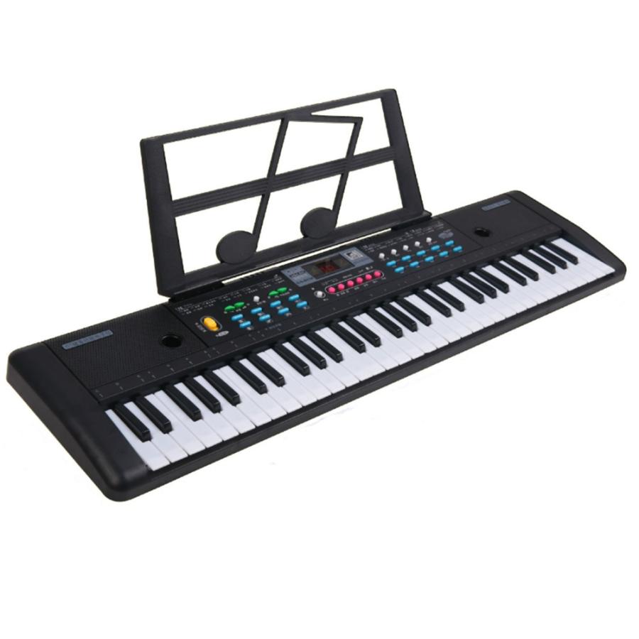 ガイド機能付き 電子ピアノ 61鍵盤 デモ曲収録60曲 光る鍵盤をなぞる