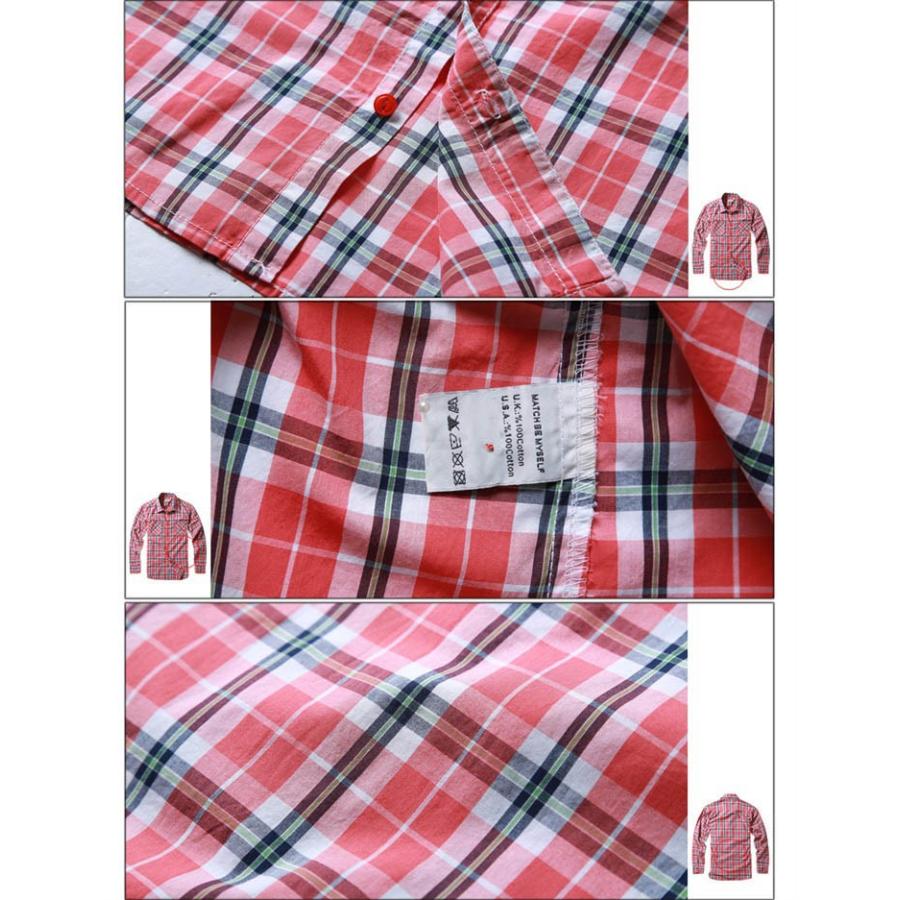 予約販売 シャツ メンズ チェックシャツ カジュアル 長袖 格子柄 春服